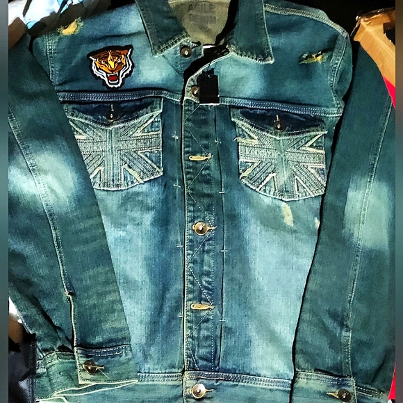 NEW Queen Bee Limited Edt Endangered Species Distressed Denim Jacket! 2XL Unisex - Picture 11 of 14